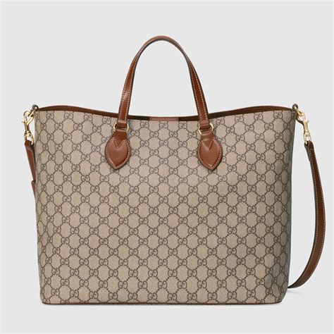 gg supreme tote gucci|gucci gg supreme reversible tote.